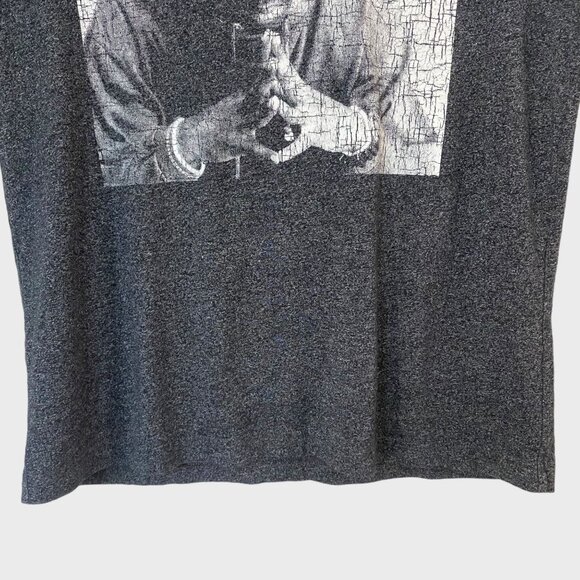 Hybrid Apparel Tupac Shakur Poetic Justice T-Shirt Men's Medium Gray Rap Hip-Hop - Picture 6 of 10